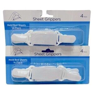 Bed Sheet Grippers (2 x 4-Pack)